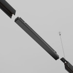 Łącznik zasilania wpuszczany 48V Exility 200W czarny